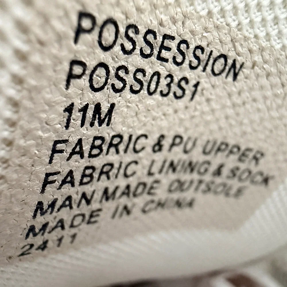 Steve Madden Possession Sneakers Men's 11 Cream Silver Chunky Dad Shoes POSS03S1